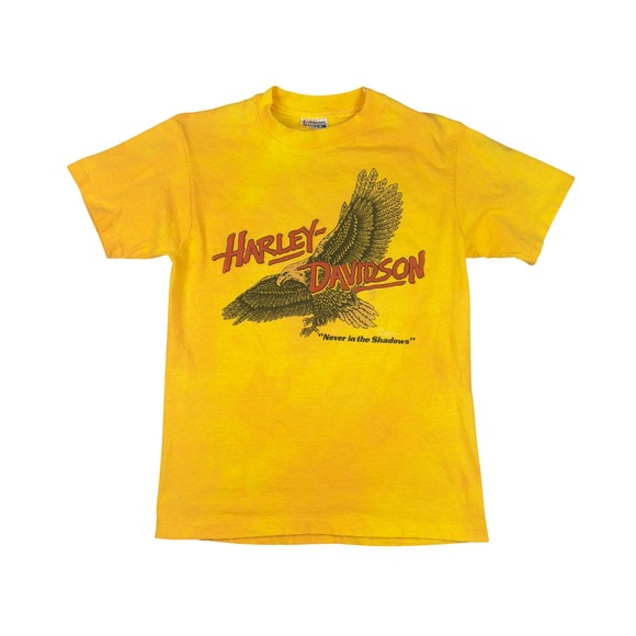 Harley-Davidson Other - Vtg 1987 Harley Davidson Asheville NC Eagle T Shirt Size S (Tagged M) Yellow USA